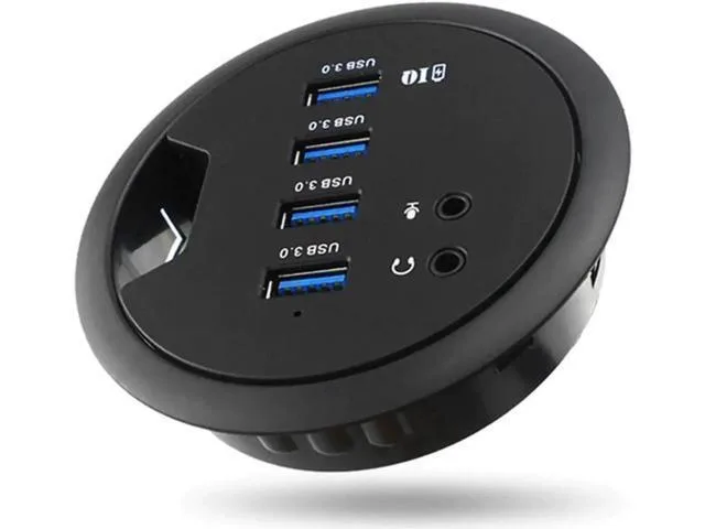 LORDWORLD LORDWORLD In Desk 4-Port USB 3.0 Hub &amp; Sound Adapter — product photo