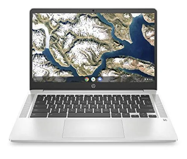 HP HP Chromebook 14a-na0050nr 2-in-1 laptop Intel Celeron N4000 4 GB RAM 32 GB eMMC Mineral Silver — 商品写真
