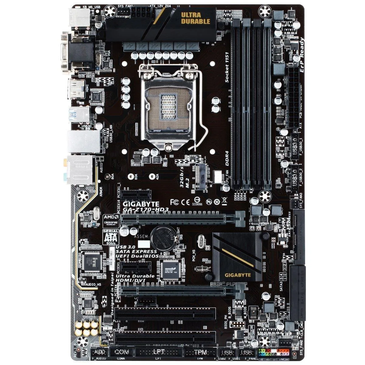 GIGABYTE GIGABYTE GA-Z170-HD3 Intel motherboard — photo du produit