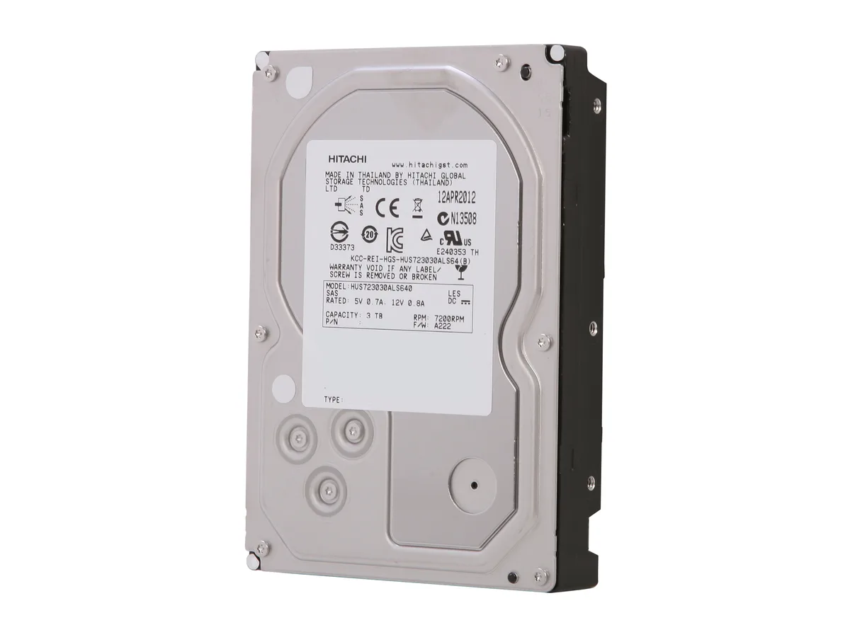 HGST HGST 0B26311 Ultrastar 7K3000 3TB 7200 RPM 64MB SAS 6Gb/s 3.5" internal hard drive — photo du produit