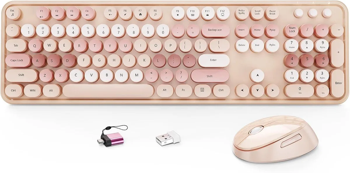 TUKO TUKO HotFox Wireless Keyboard and Mouse Combo Brown — zdjęcie produktu