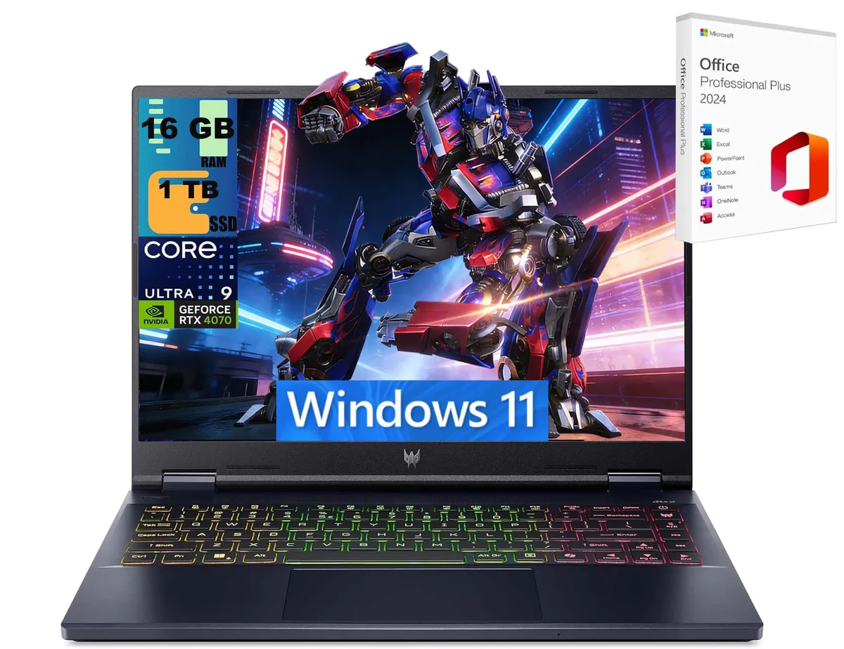 Black 14.5 inch gaming laptop closed lid matte finish