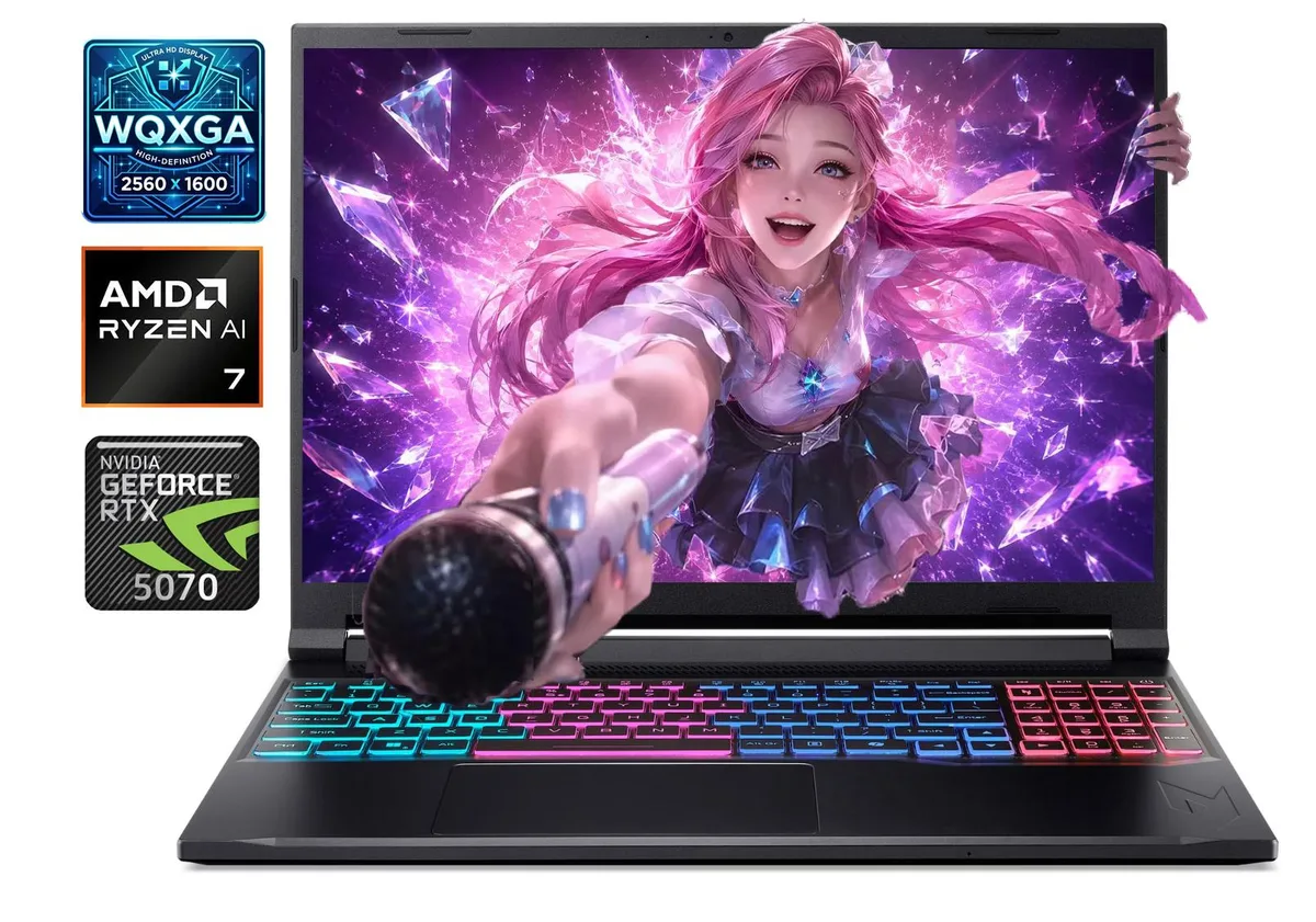Acer America Acer America 260 laptop 16" WQXGA 180Hz RTX 5070 Ryzen 7 260 32GB 512GB — photo du produit