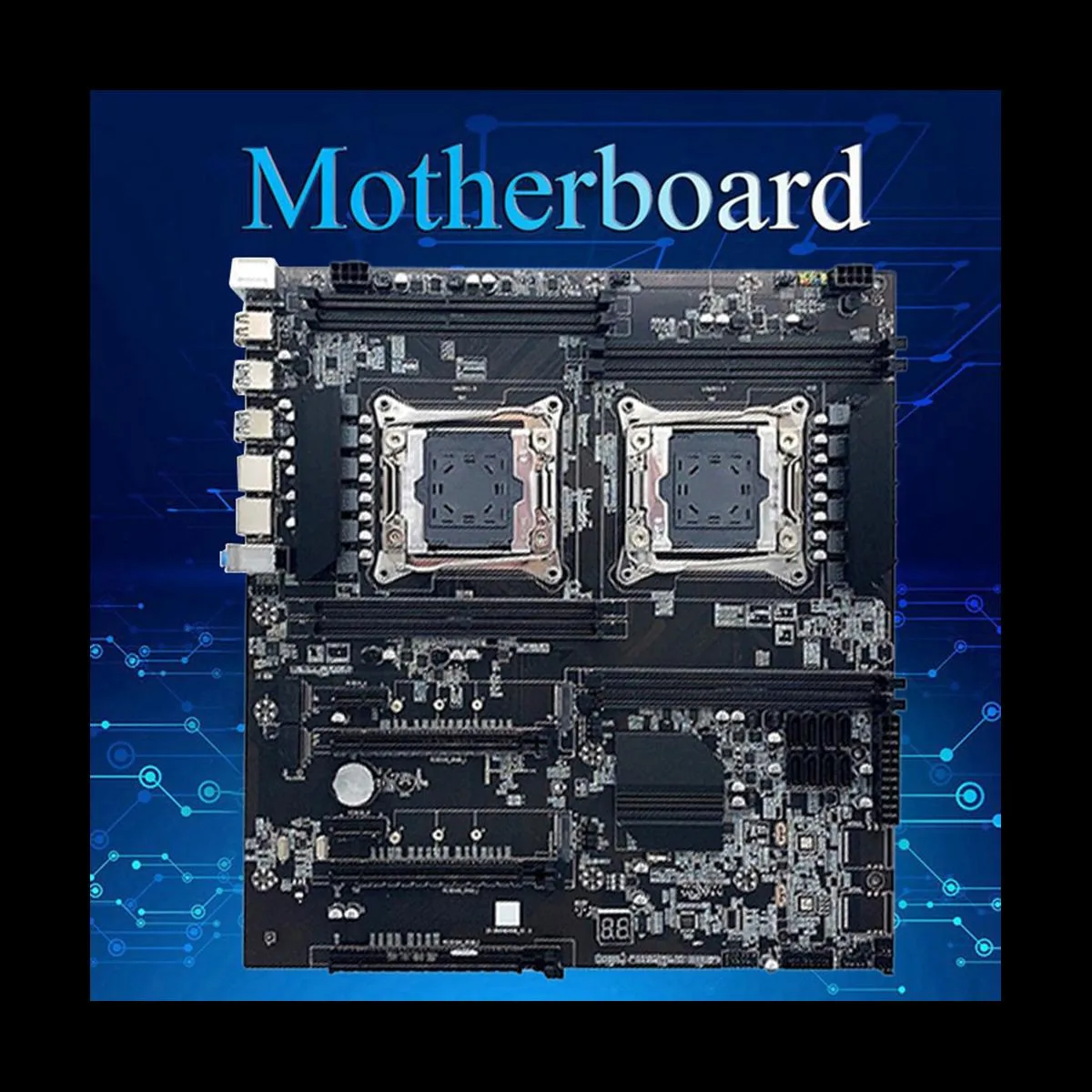 YINGHUA YINGHUA X99 Dual CPU Server Motherboard + DDR4 8G RECC RAM + SATA Cable + Thermal Pad — foto produk