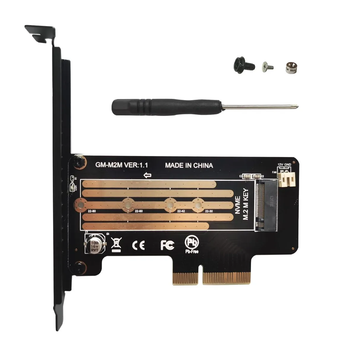 GMTA GMTA NVMe PCIe 3.0 x4 Adapter Regular Bracket — Produktfoto