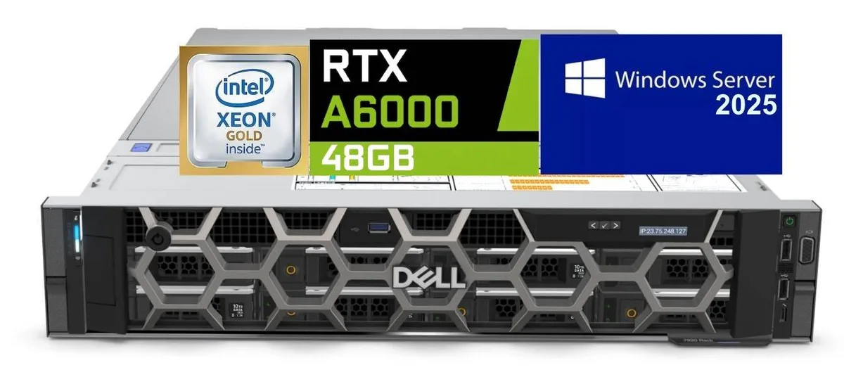 Dell Precision 7920 2U rack server front view with drive bays and control panel