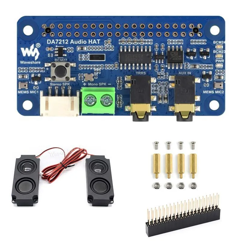 LORDWORLD LORDWORLD DA7212 I2S Audio HAT 24-bit 96kHz development board — produktfoto