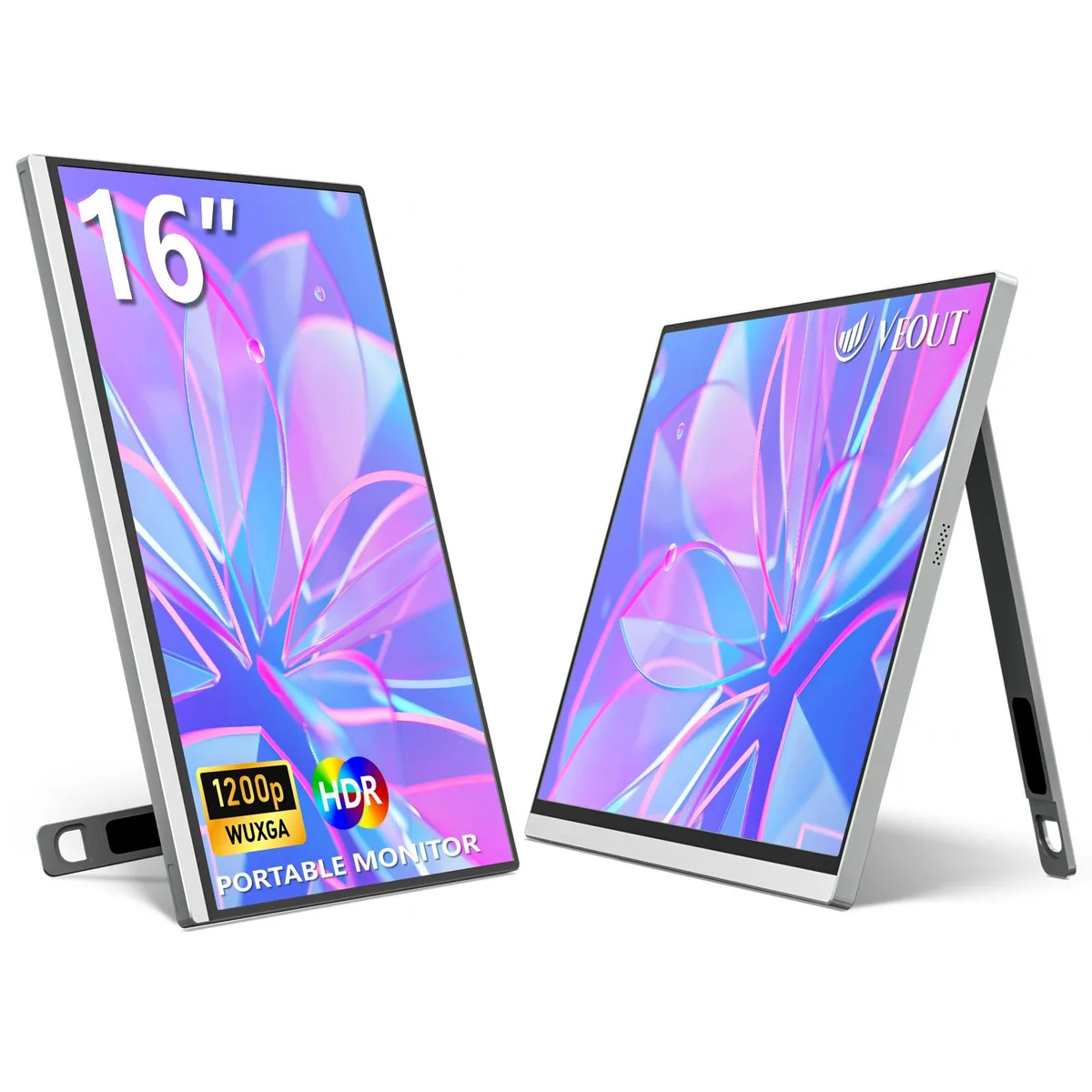 Vielgluck Vielgluck 16" Portable Gaming Monitor 1920x1200 60Hz Silver — Produktfoto