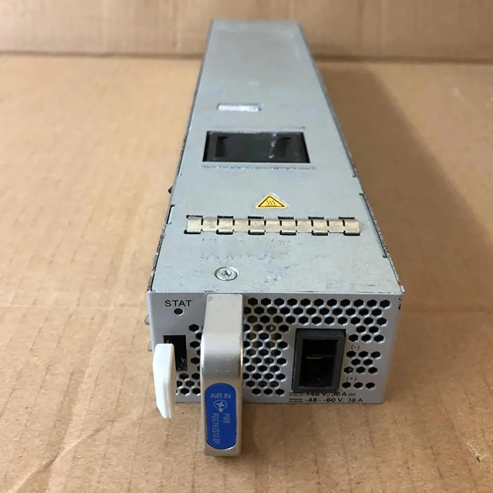 Rectangular silver ATX power module with black label