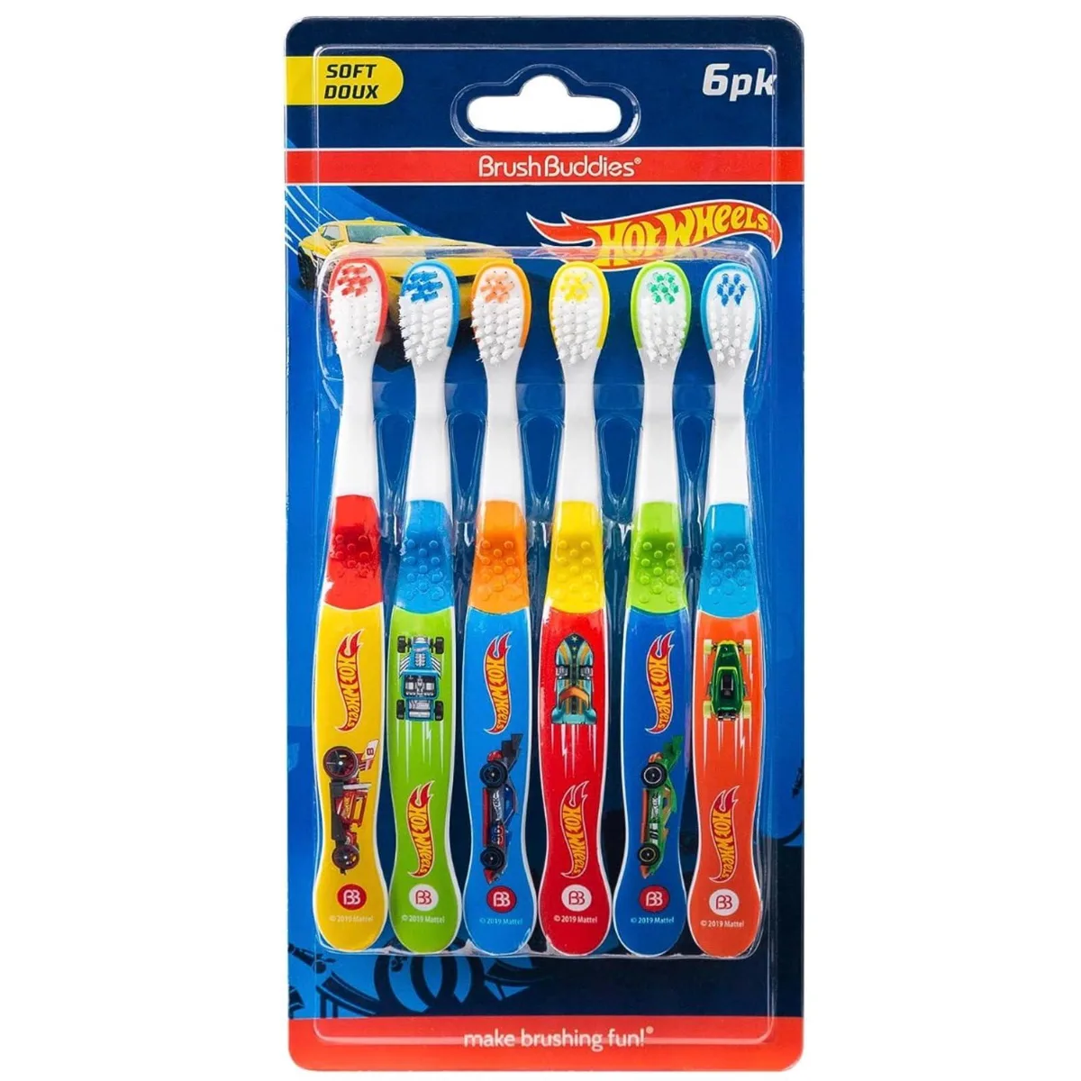 Brush Buddies Hot Wheels Manual Toothbrush 6PK oral care — product photo