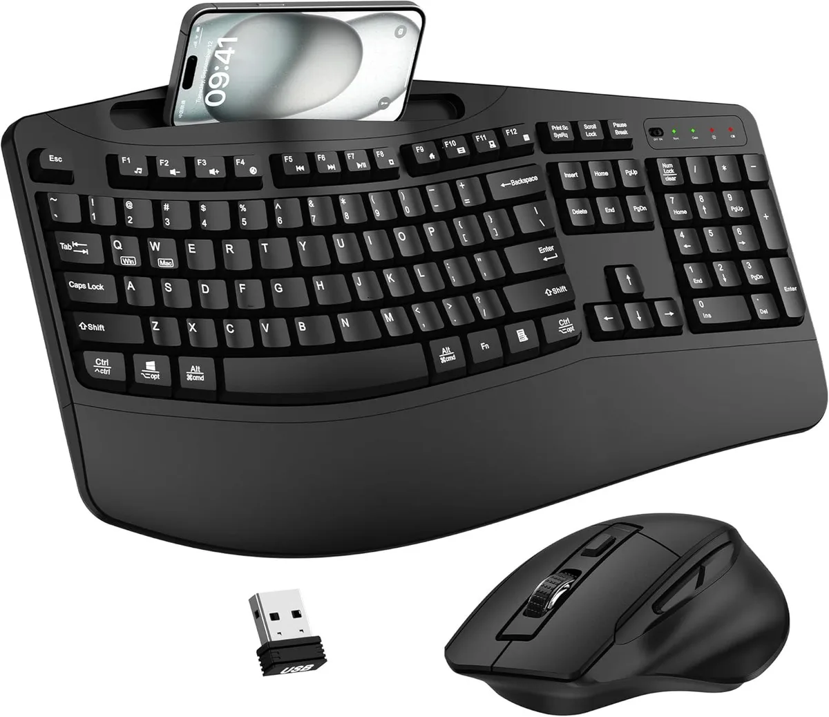 TUKO TUKO Wireless Gaming Keyboard and Mouse Combo, 2.4G, Black — produktbild