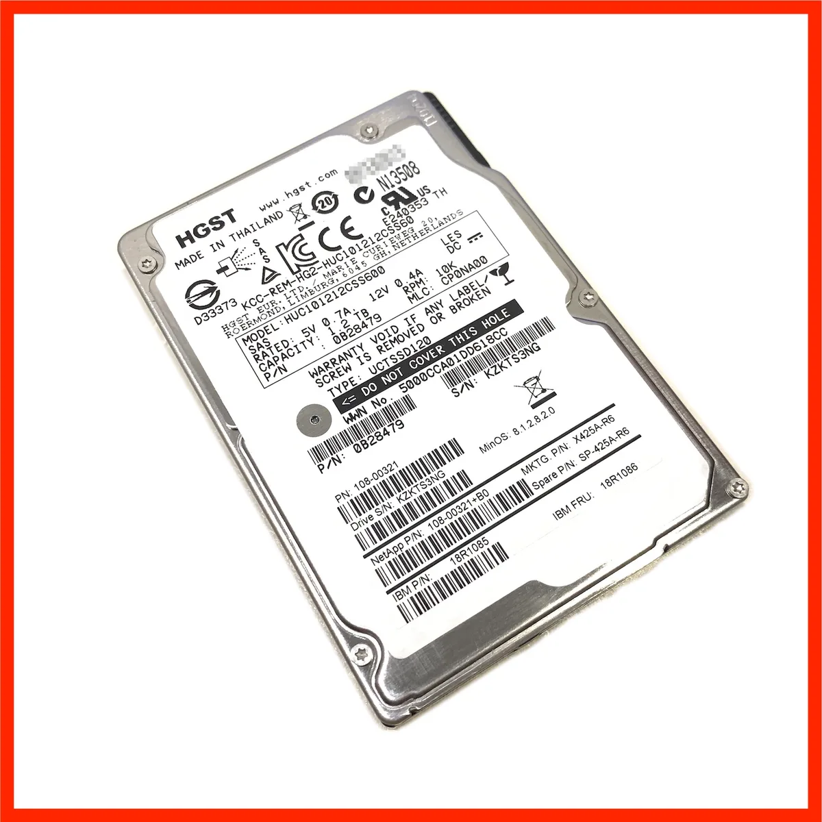 IBM IBM 18R1086 18R1085 1.2TB 10000 RPM 2.5" SAS 6Gb/s internal hard drive — снимка на продукта