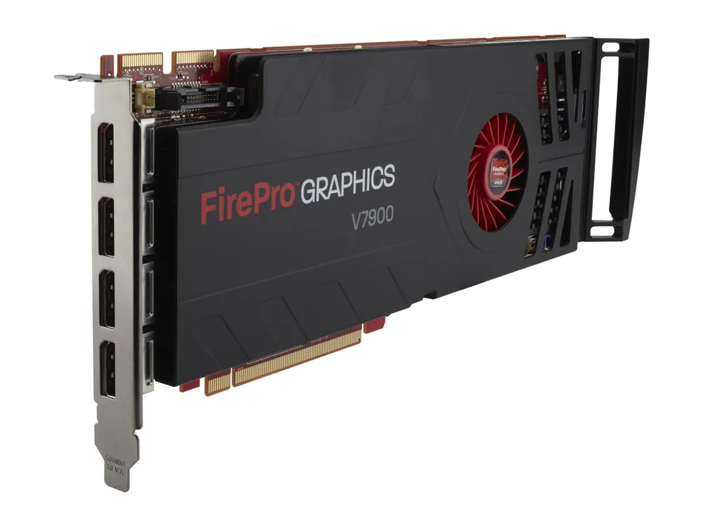 AMD FirePro V7900 graphics card with four DisplayPort outputs