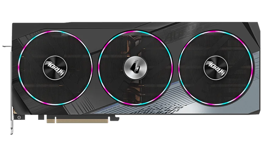 GIGABYTE AORUS Radeon RX 7900 XTX graphics card with triple-fan cooler and silver shroud