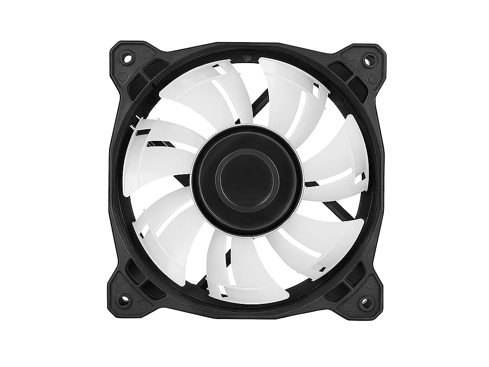 Black 120mm square case fan with hydraulic bearing and PWM connector