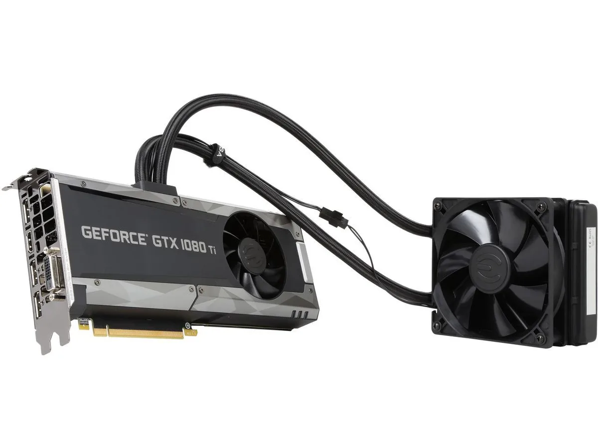 EVGA GeForce GTX 1080 Ti SC2 Hybrid graphics card with 120mm radiator and integrated pump block
