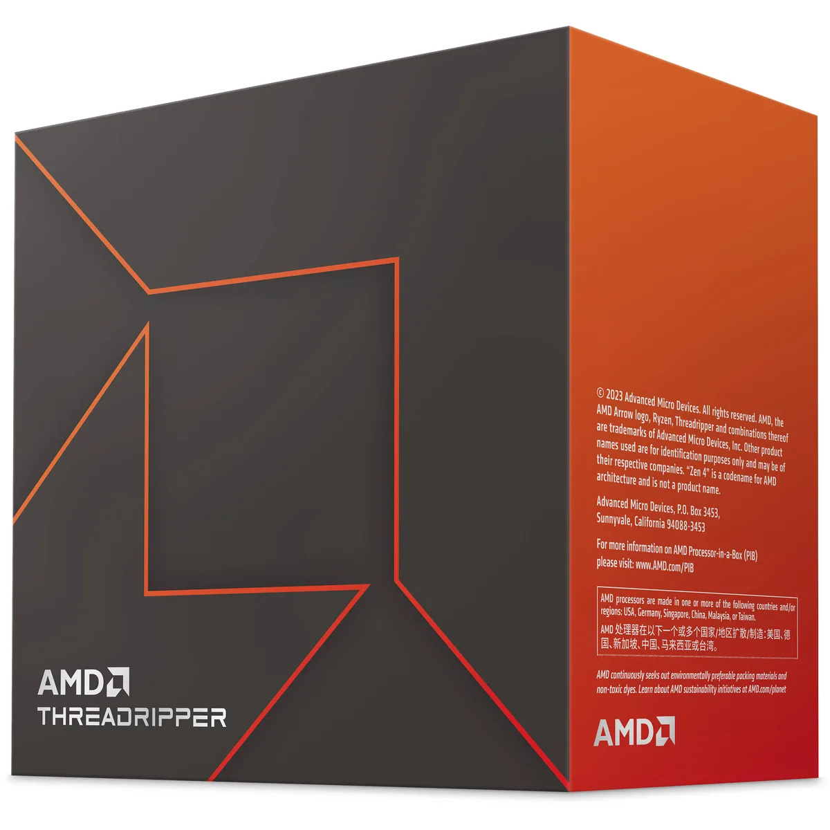 AMD AMD Ryzen Threadripper 7960X 100-100001352WOF desktop processor — photo du produit