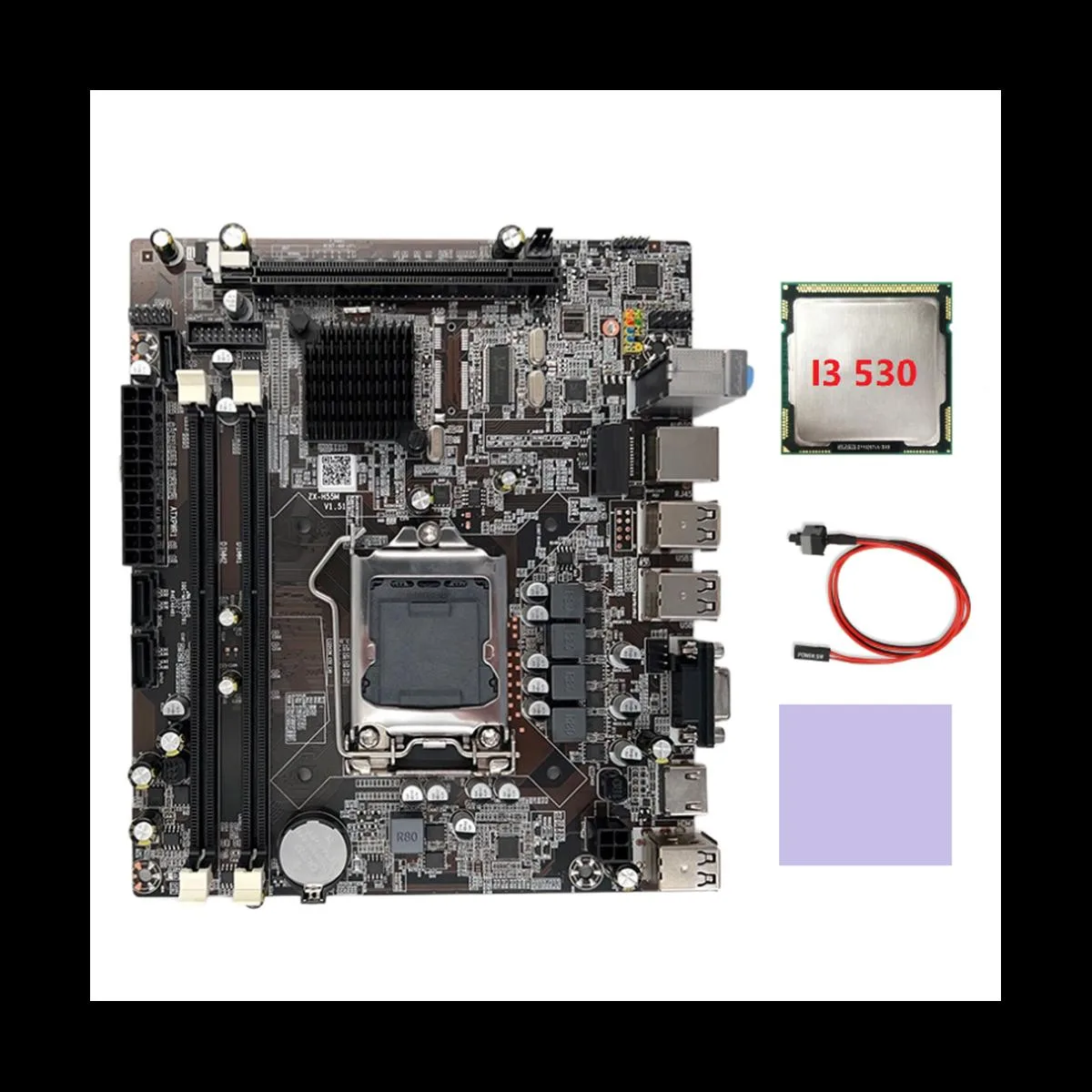 YINGHUA YINGHUA H55 LGA1156 Server Motherboard + I3 530 CPU — foto do produto