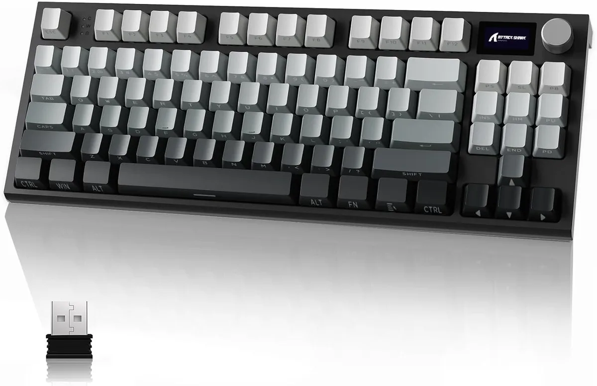TUKO K86 75% wireless keyboard with TFT display and metal knob
