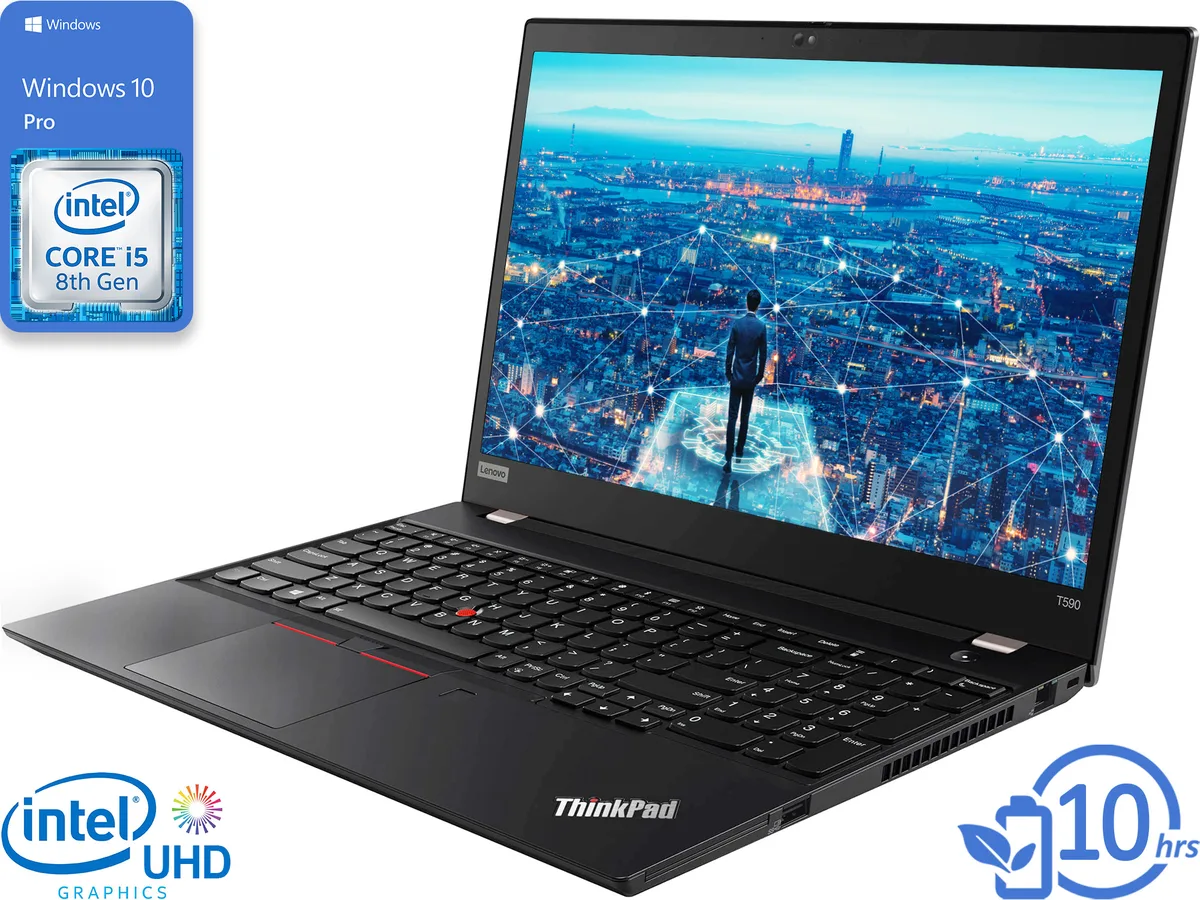 Lenovo Lenovo ThinkPad T590 laptop, i5-8265U, 8GB, 256GB NVMe, 15.6" FHD — product photo