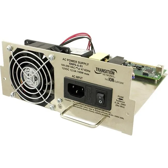 Transition Networks Transition Networks IONPS-A-R1-NA 19-slot chassis 100-240 VAC 300 W server power supply — preces foto