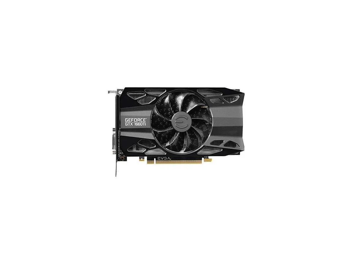 Dual-fan graphics card in silver and black finish