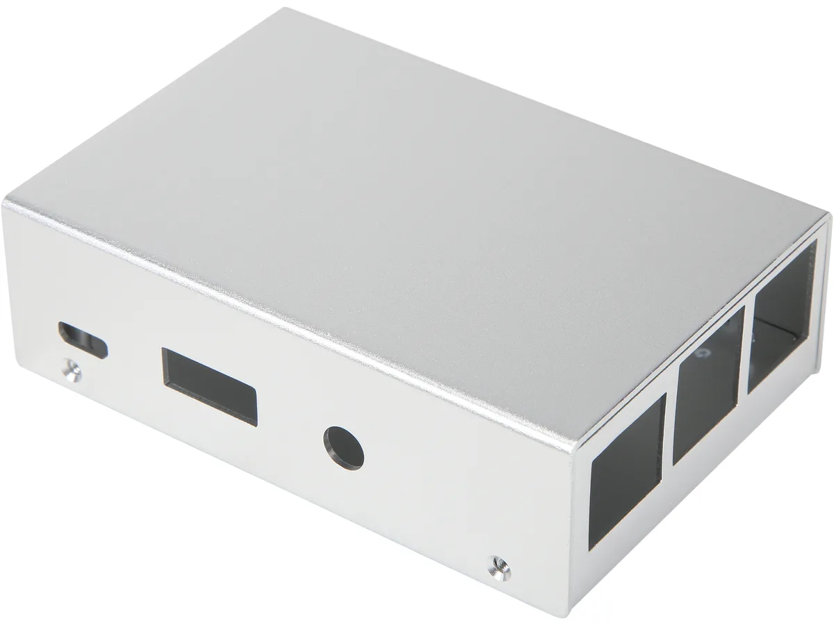 Micro Connectors Micro Connectors RAS-03SLPWR-PI Aluminum Case for Raspberry Pi 3 Model B/B+ with 5V 2.5A Power Adapter — foto produk