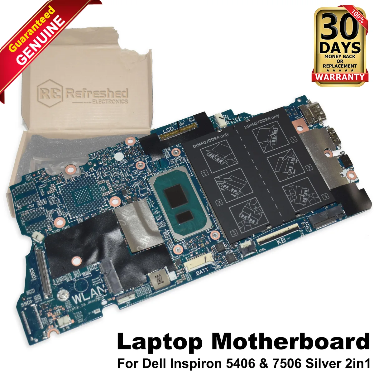 DELL DELL Inspiron 5406 7506 2-in-1 Motherboard i7-1165G7 VMRNH laptop replacement part — product photo