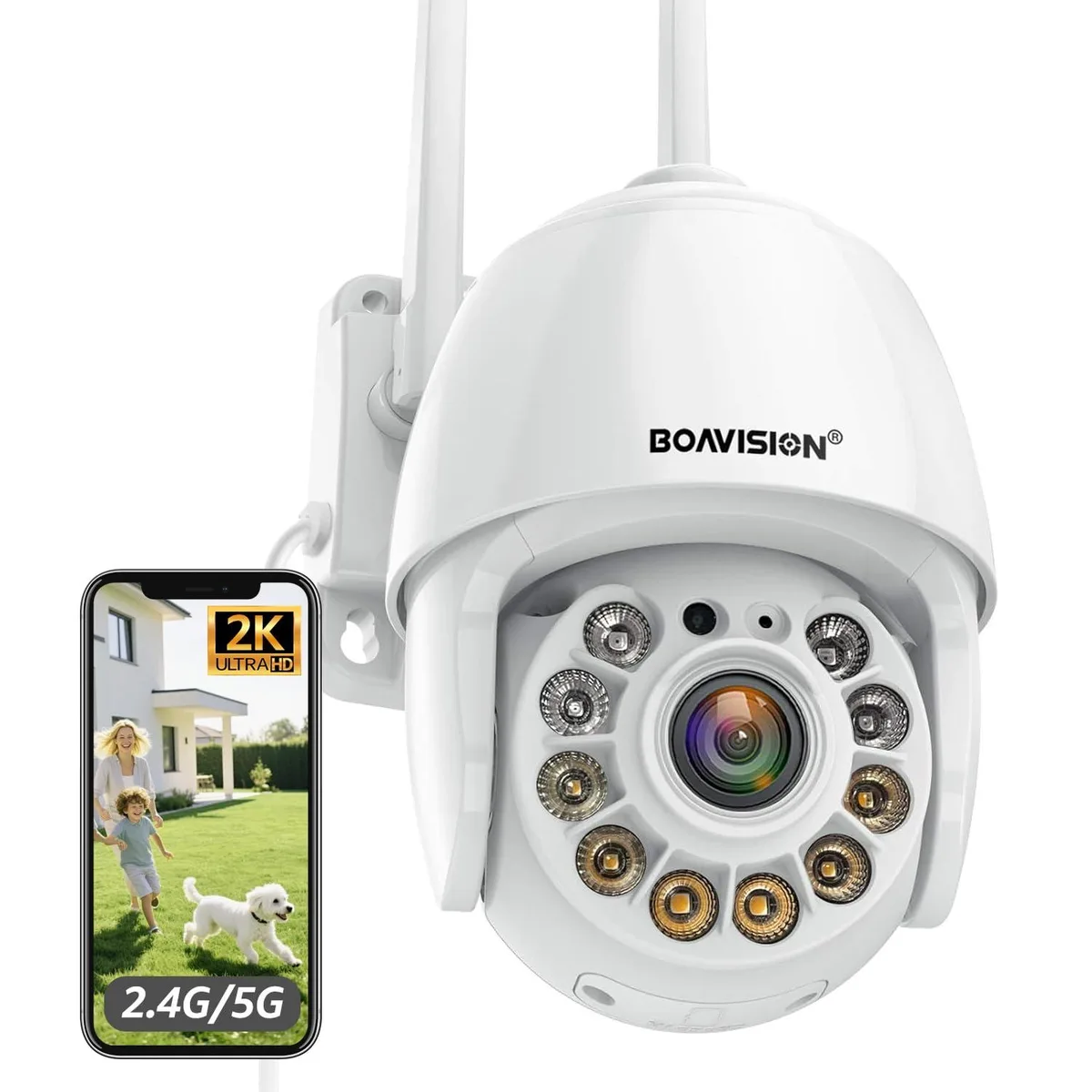 Clover HD22M102M 2K Wireless Surveillance Camera 360° Pan 12x Zoom IP67 — product photo