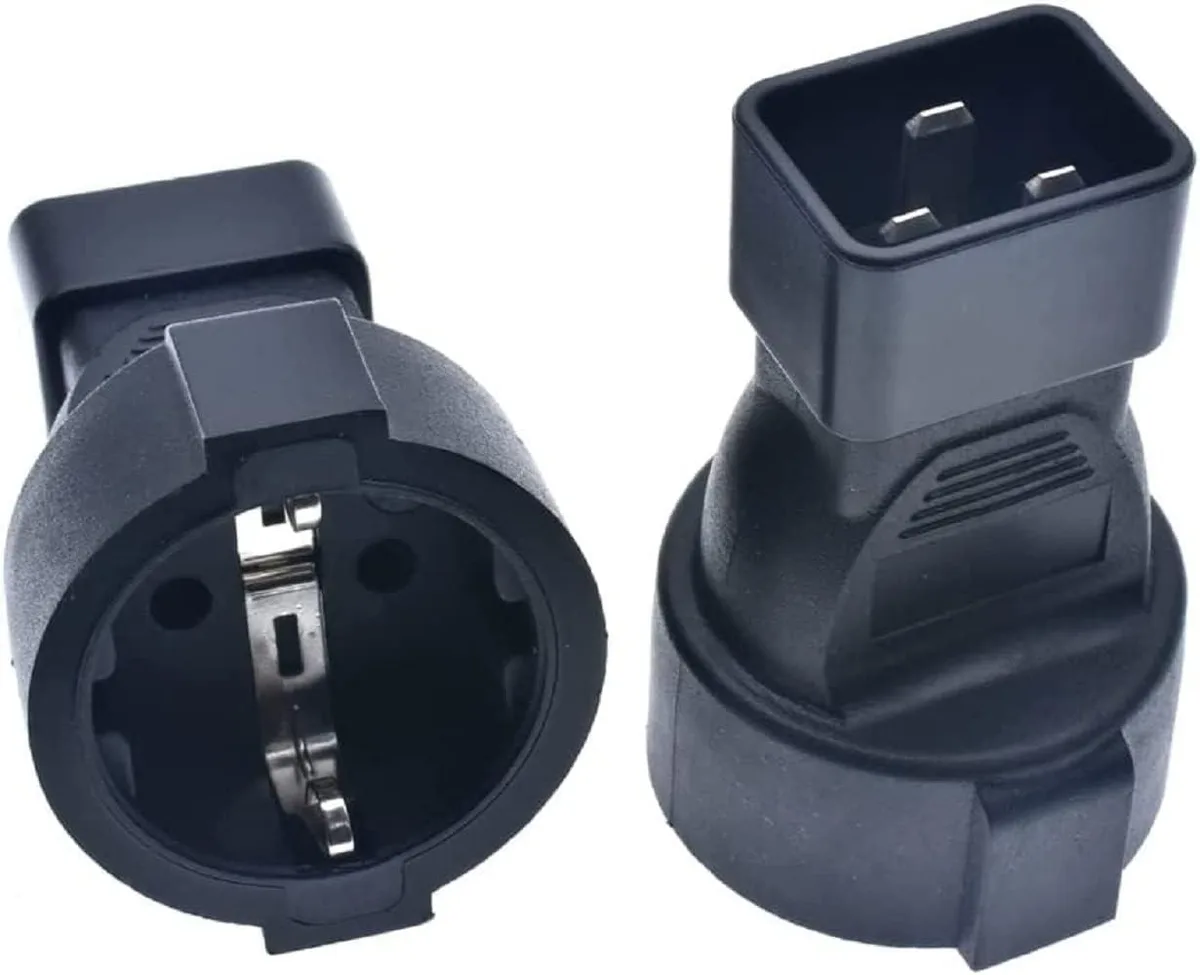TeKit TeKit IEC C20 to EU Schuko Power Adapter Black 16A 250V — صورة المنتج