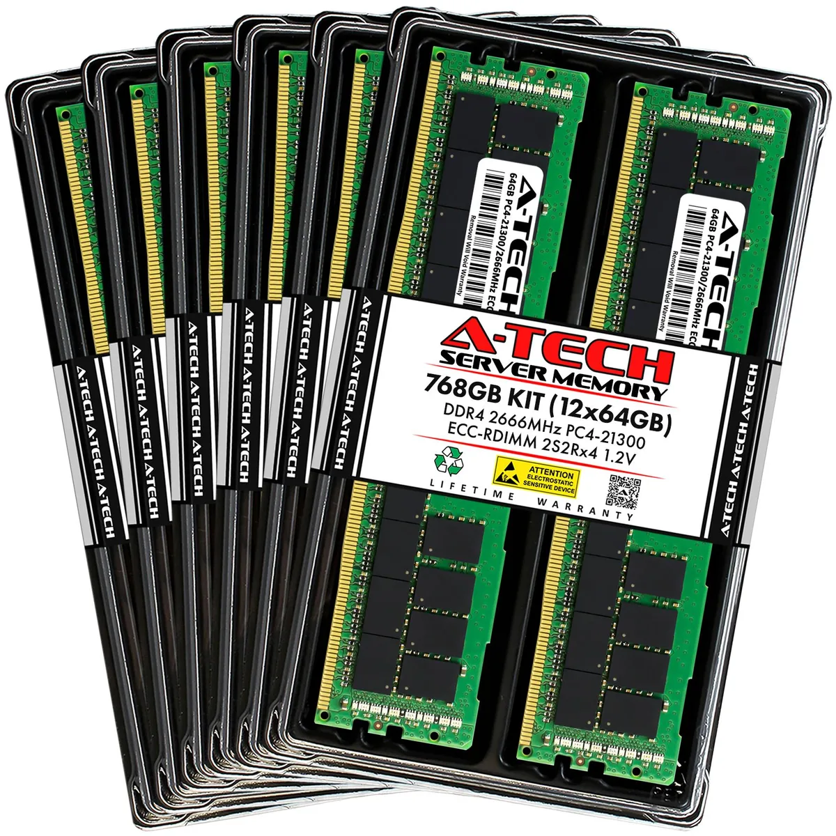 A-Tech A-Tech 768GB Kit (12x64GB) DDR4 2666 ECC RDIMM memory upgrade for Apple Mac Pro 2019 — fotografia produktu