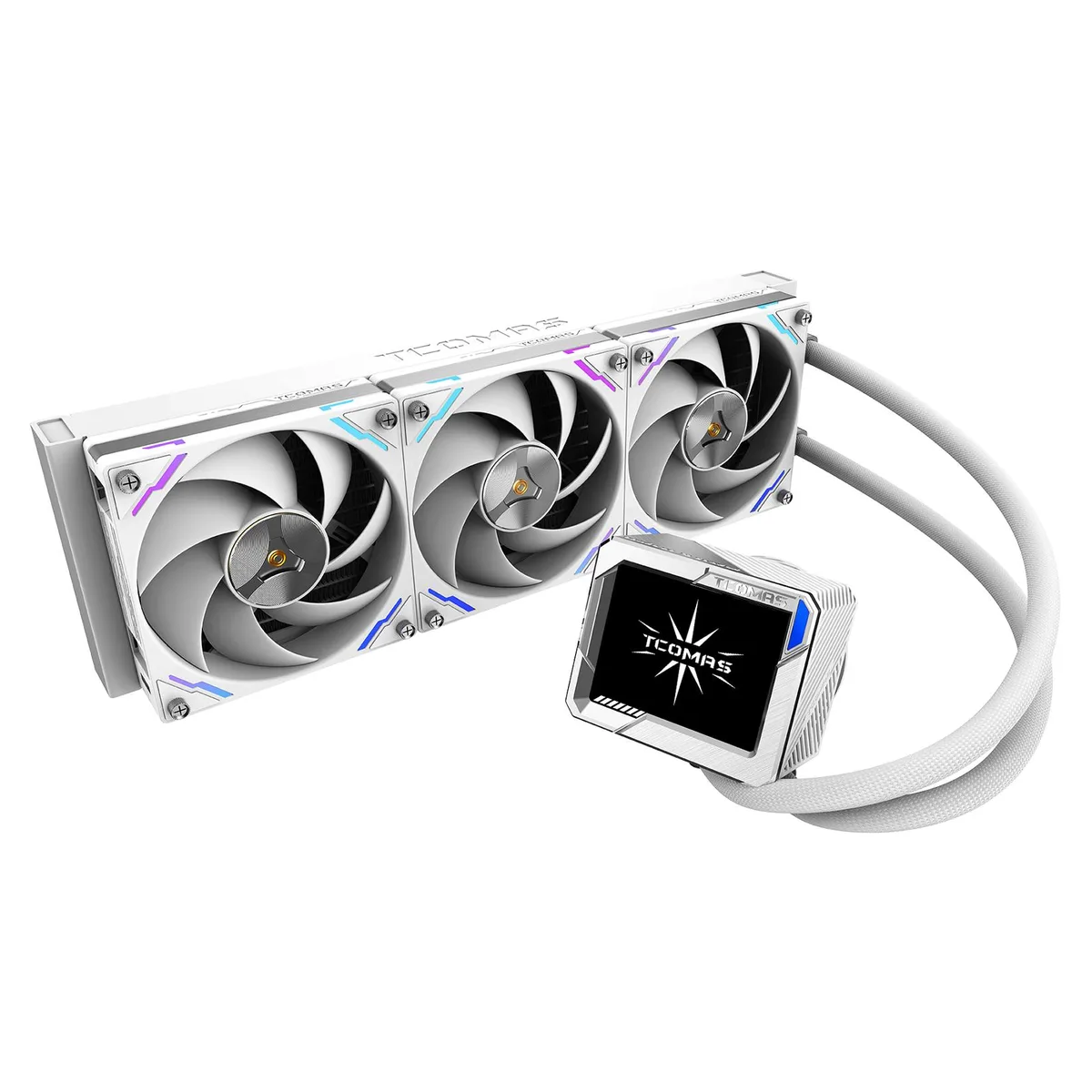 TCOMAS TCOMAS LG700 Pro White 360mm liquid cooler 3.5" IPS display — product photo