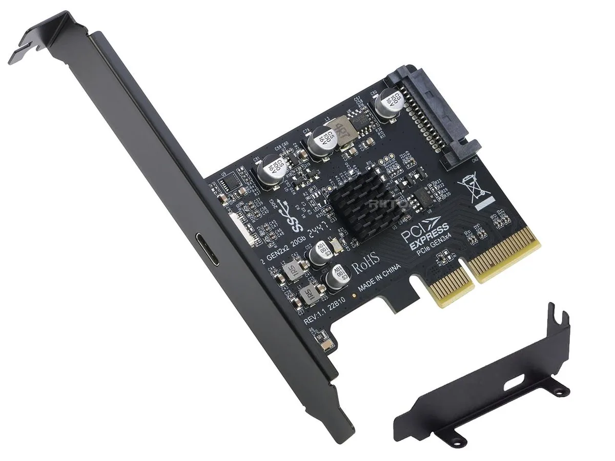 RIITOP RIITOP USB 3.2 Gen 2x2 20Gbps PCIe USB-C Expansion Card — foto do produto