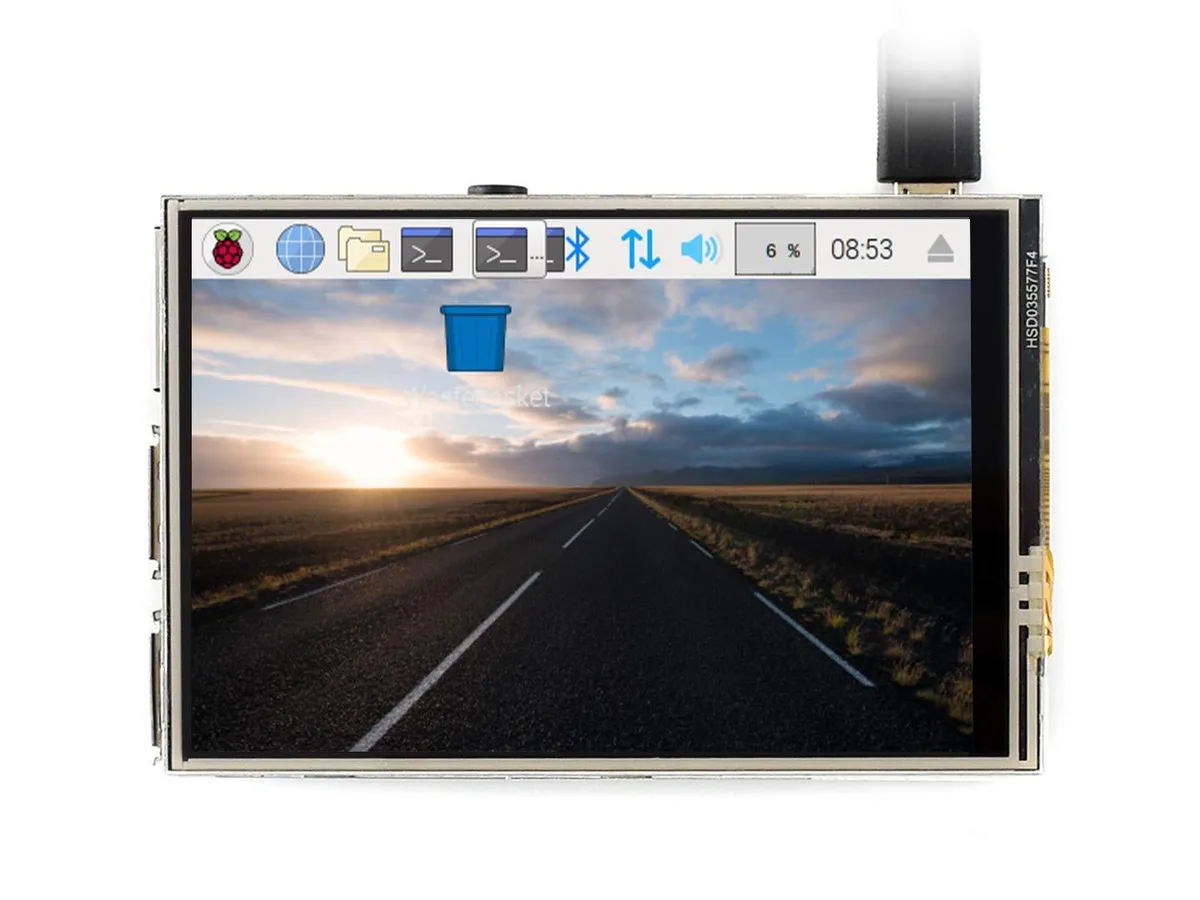 3.5 inch resistive touch TFT LCD board with gold-plated edge connector and XPT2046 controller