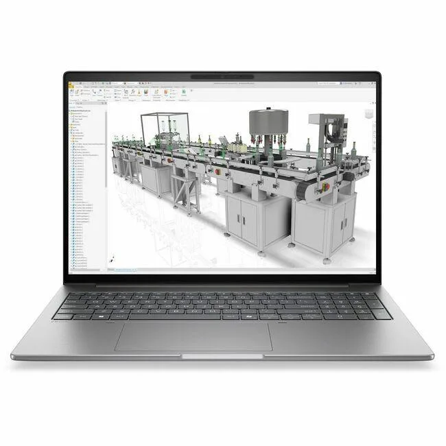 Silver 16 inch laptop with 1920 by 1200 screen