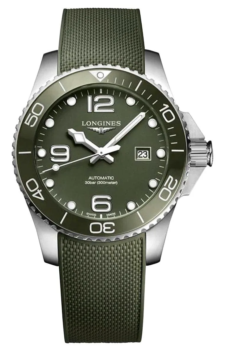 Longines Longines HydroConquest Automatic 43 mm Green Dial Rubber Strap L3.782.4.06.9 — product photo