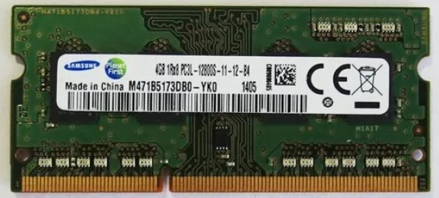 SAMSUNG SAMSUNG DDR3 4GB 1600 1RX8 PC3L-12800S 1.5V laptop RAM — produktbild