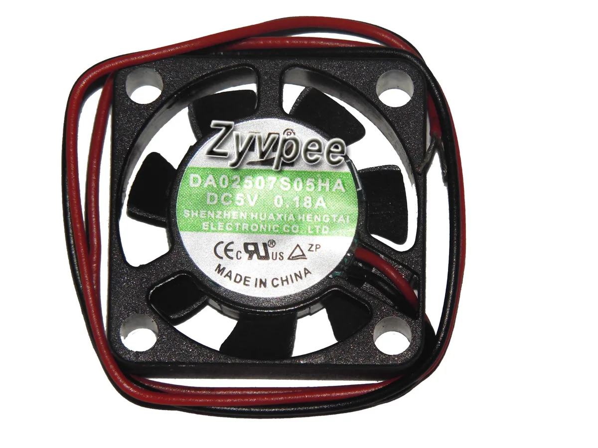 Zyvpee Zyvpee DA02507S05HA 25mm 5V 0.18A 2-wire case fan — product photo