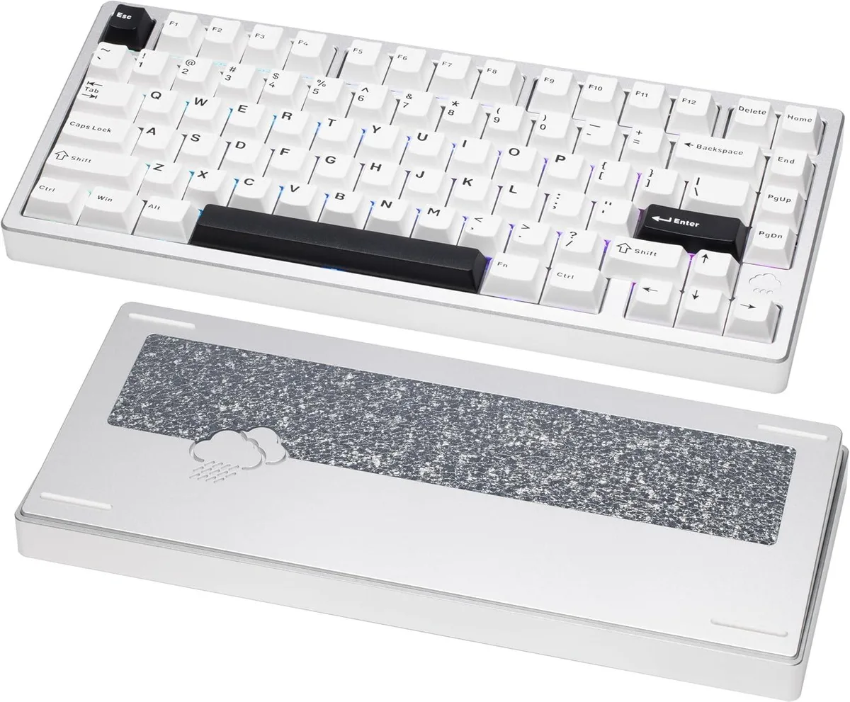 BFKK BFKK Rainy75 CNC Aluminum Mechanical Gaming Keyboard Silver — product photo