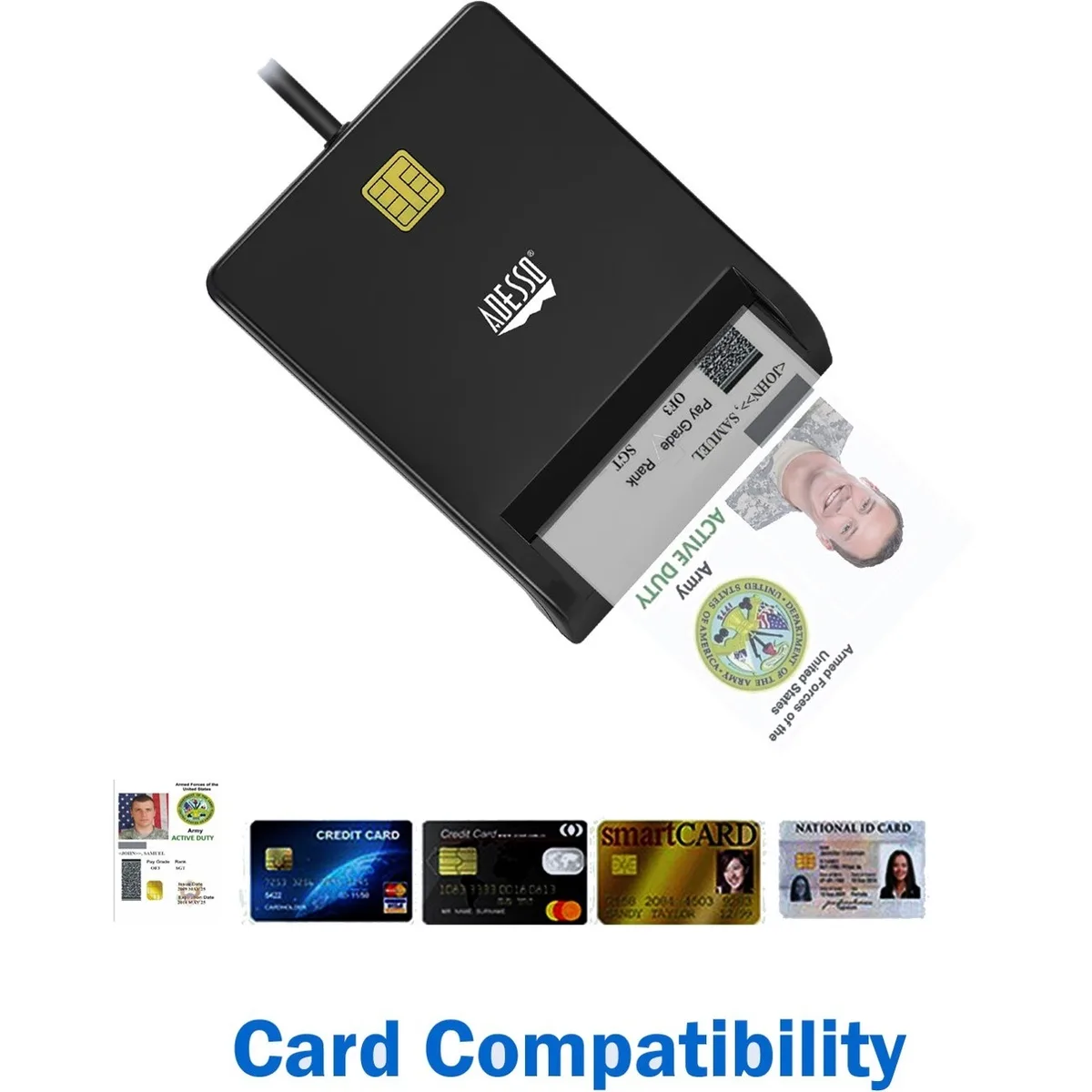 Adesso Adesso SCR100 USB Smart Card Reader — ภาพสินค้า