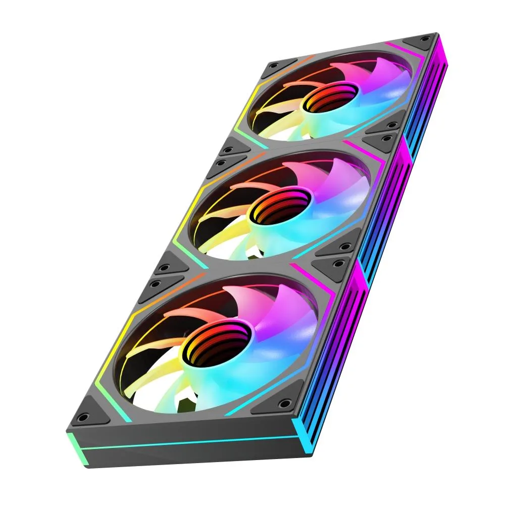 Jungle Leopard Jungle Leopard Prism4 Ultra 120mm ARGB Case Fan 3-Pack Black — ภาพสินค้า