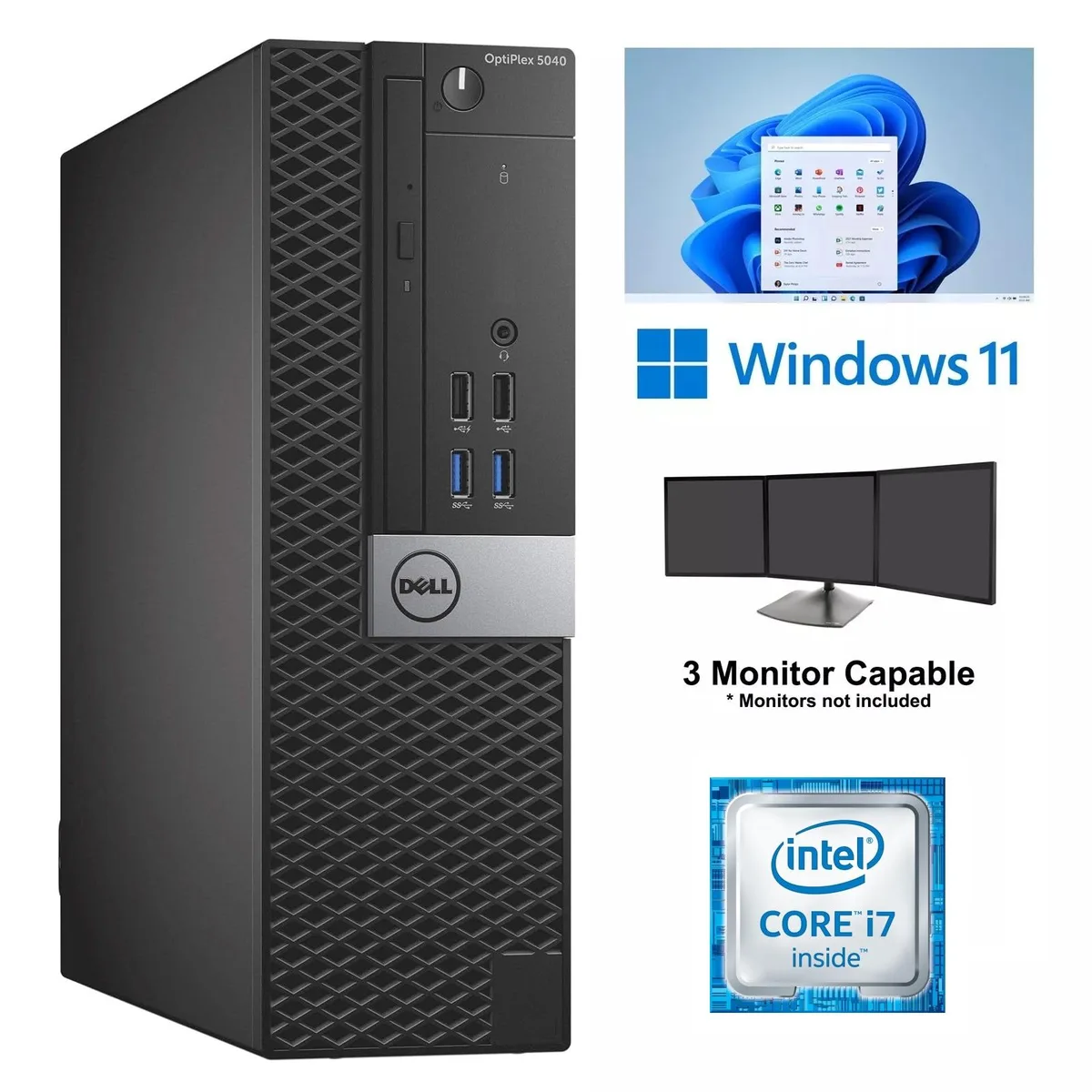 Black Dell OptiPlex 5040 mini tower desktop computer
