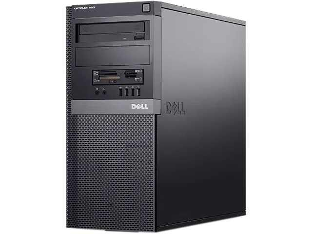 Refurbished Dell OptiPlex 960 tower desktop in black finish