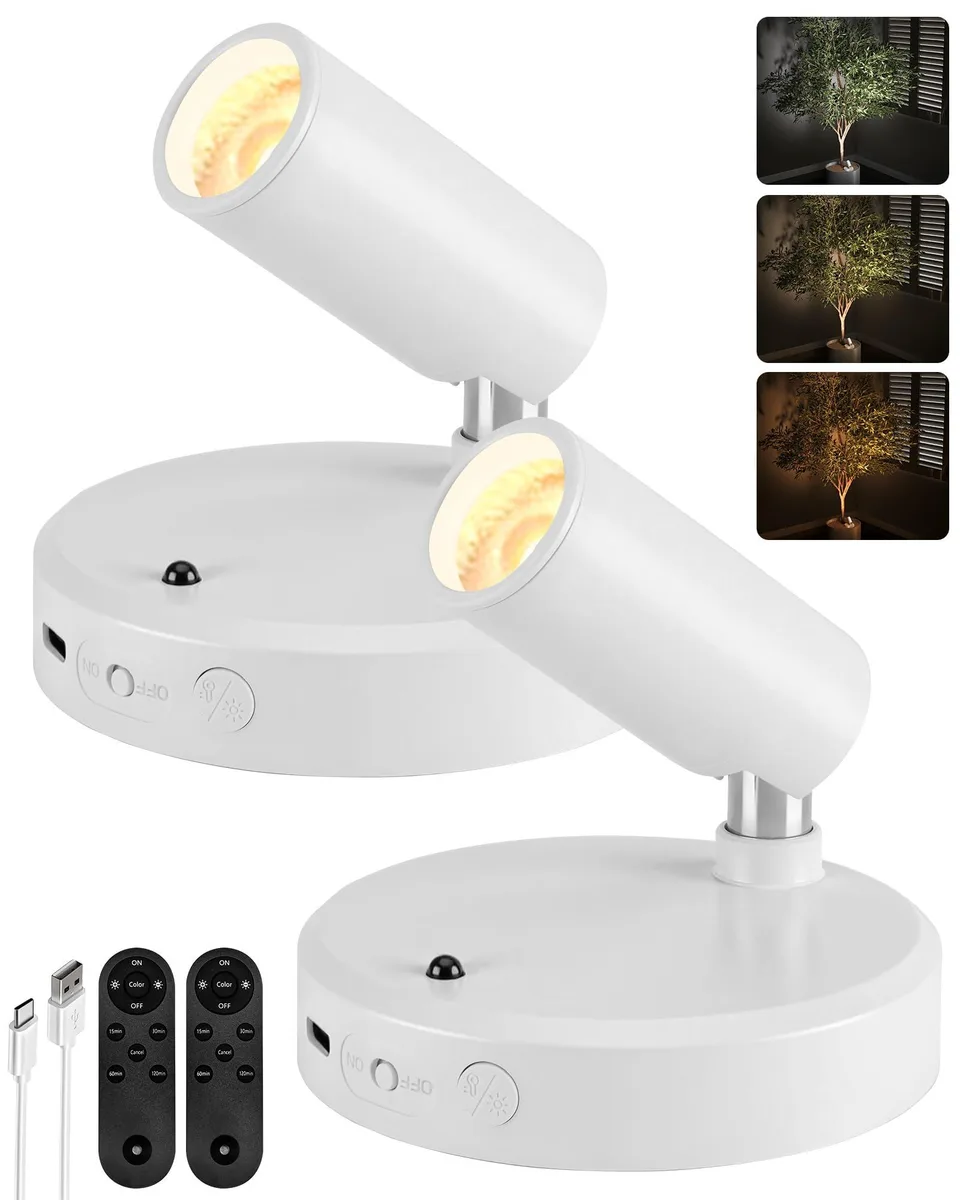  EZVALO EZL2407A LED Spot Light 2-Pack 150W 5500mAh 3-CCT Dimmable Timer Remote — termékfotó