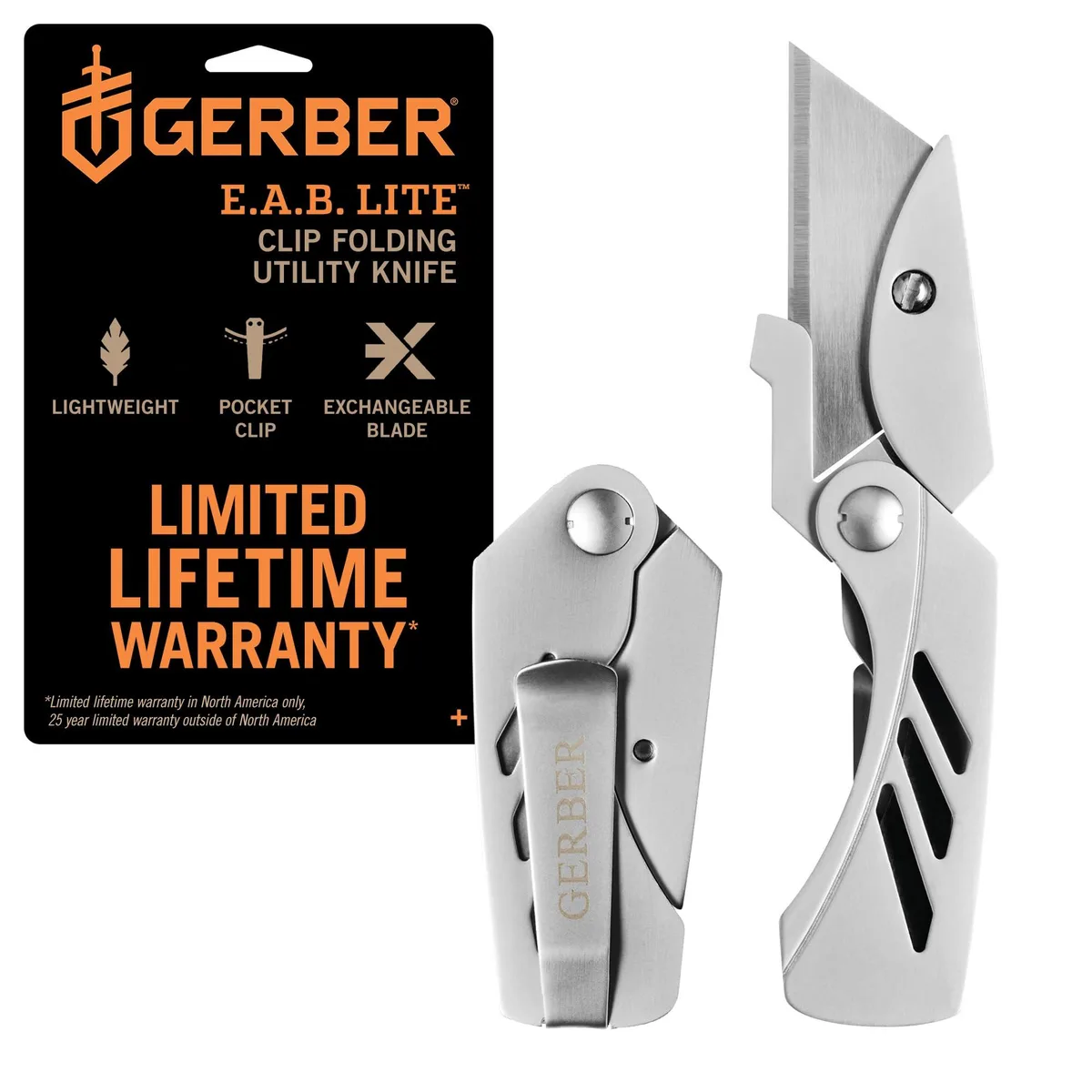  Gerber EAB Lite Pocket Knife 31-000345 1.5" Blade Stainless Steel Money Clip — fotografija izdelka