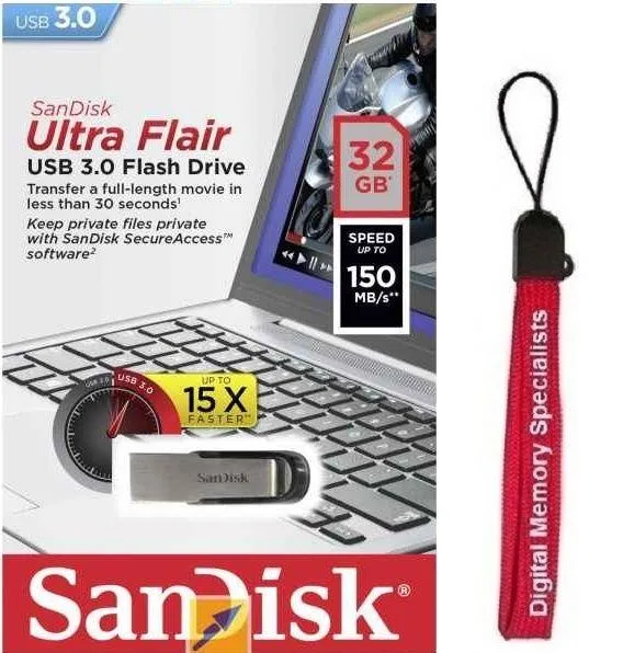 SanDisk SanDisk Ultra Flair 32GB USB 3.0 150MB/s SDCZ73-032G — toote foto