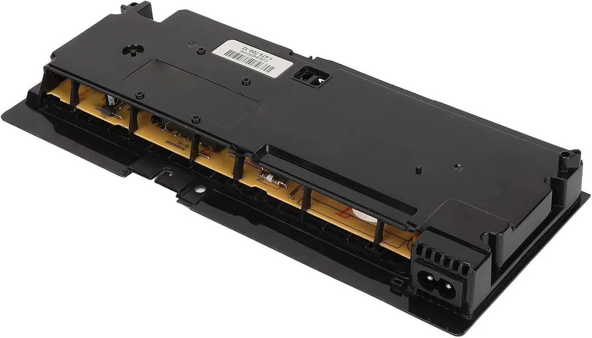 Compact black ABS power supply brick with integrated connector for PS4 Slim 2100