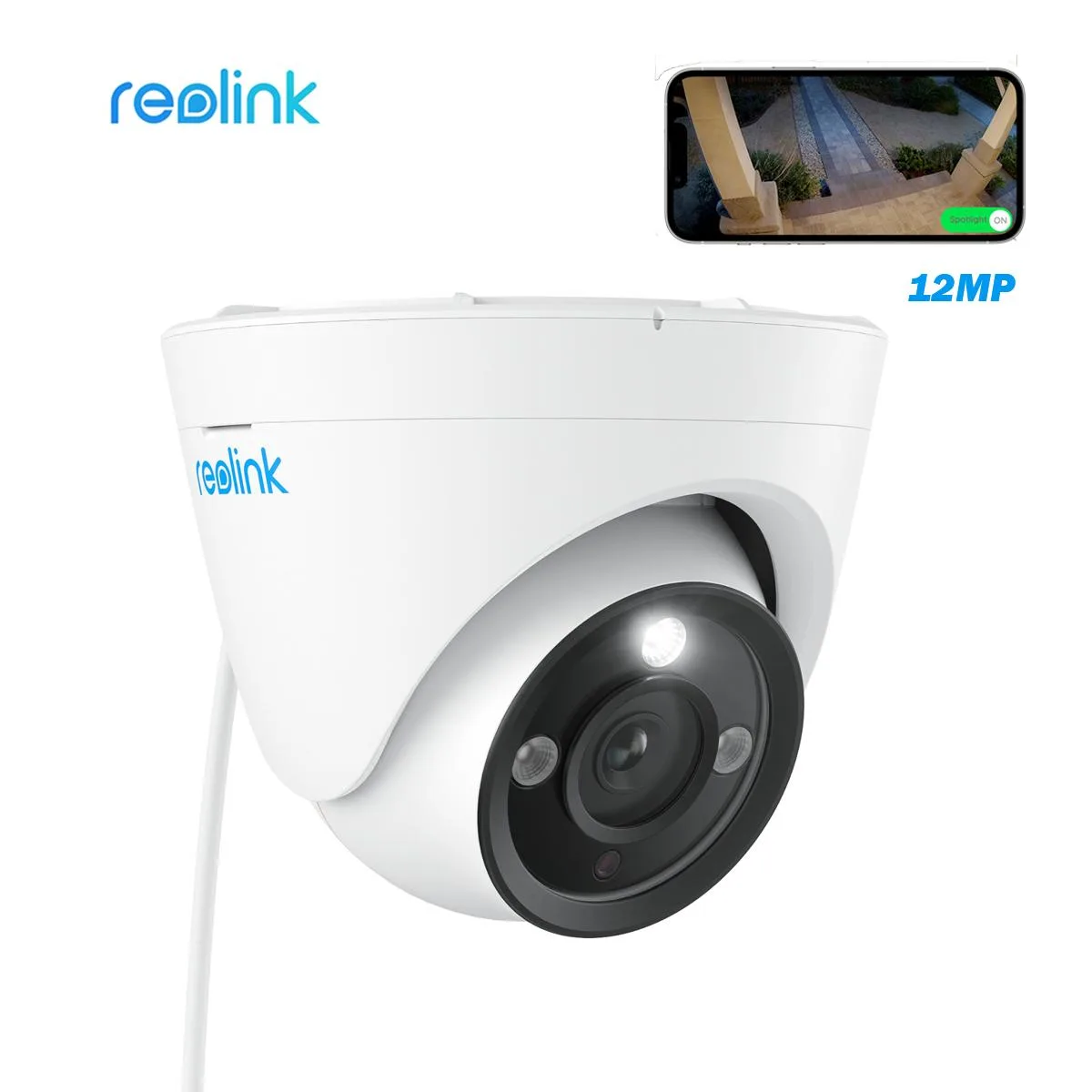 Reolink Reolink RLC-1224A 12MP 6K PoE Dome Network Camera — fotografie produktu