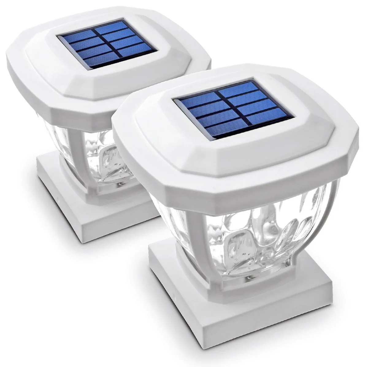 Home Zone Security Home Zone Security ELI1402V solar post light, white, 2-pack — fotografia produktu