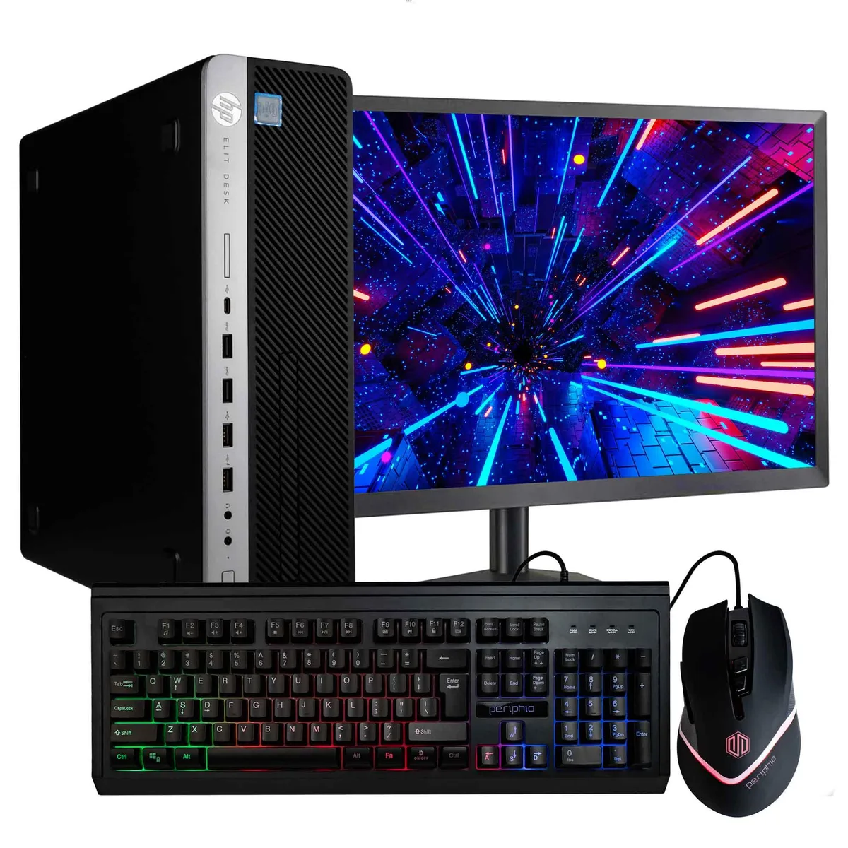 HP HP ProDesk 600 G3 Business Desktop i5-6500T 16GB 500GB SSD 22" Monitor RGB Keyboard Mouse — 제품 사진